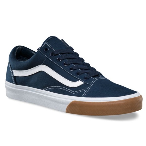 vans old skool black gum bumper